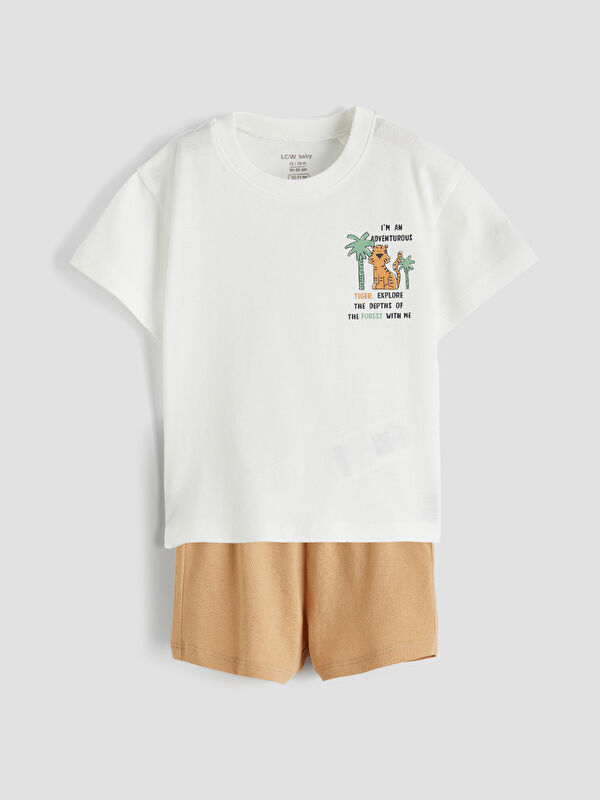 LCW baby Printed Baby Boys' Shorts Set