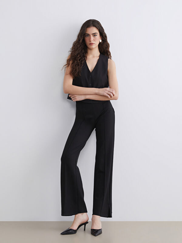 LC WAIKIKI Beli Lastikli Soft Touch Kadın Pantolon