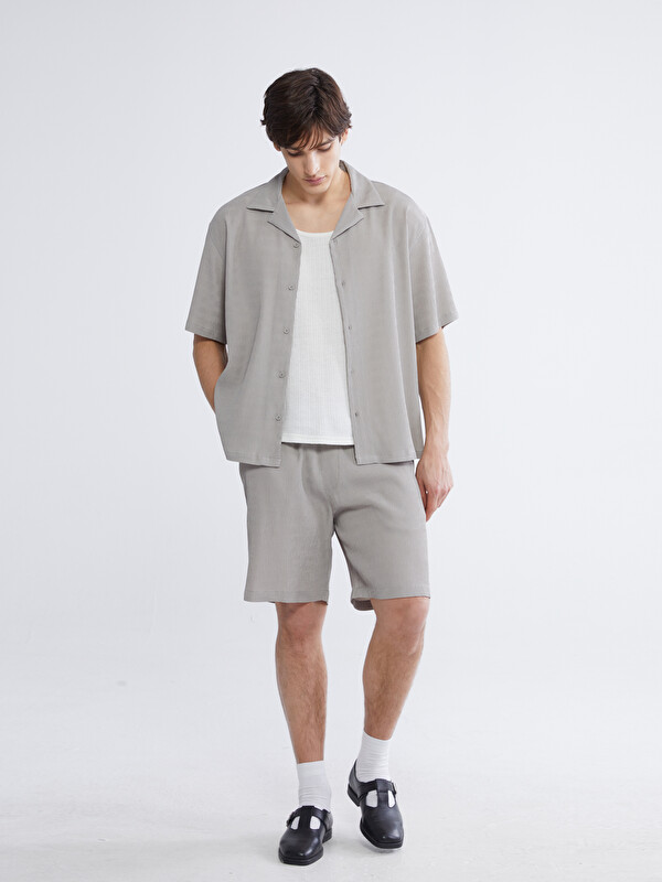 XSIDE Crinkle Fabric Loose Fit Men's Shorts