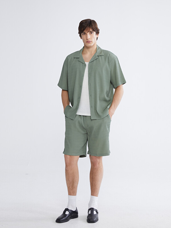 XSIDE Krinkle Fabric Loose Fit Men's Shorts