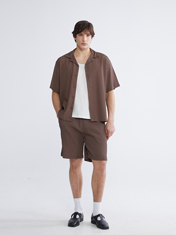 XSIDE Crinkle Fabric Loose Fit Men's Shorts