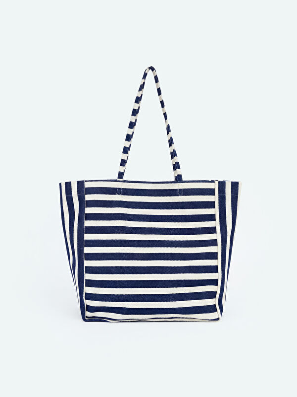 LCW ACCESSORIES Striped Canvas Women's Shoulder Bag