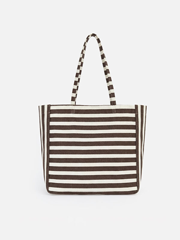 LCW ACCESSORIES жолақты кенеп әйелдер иық сөмкесі