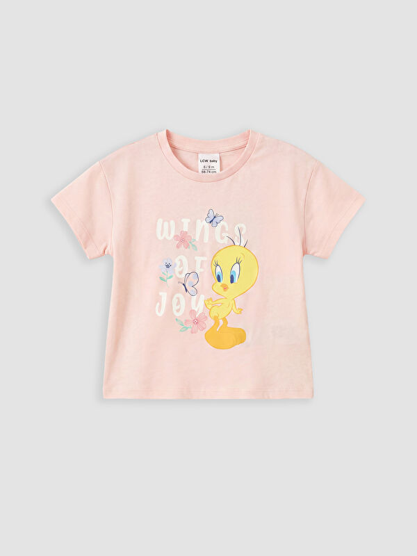 LCW baby Tweety Baskılı Kız Bebek Tişört