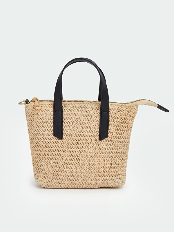LCW ACCESSORIES ქალის რატანის მხრის ჩანთა