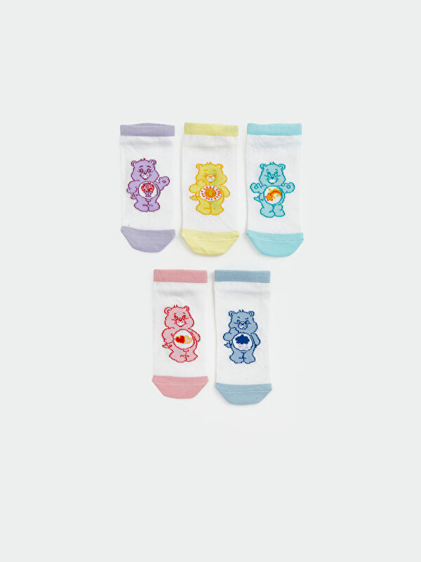 LCW Kids Care Bears Desenli Kız Çocuk Patik Çorap 5'li