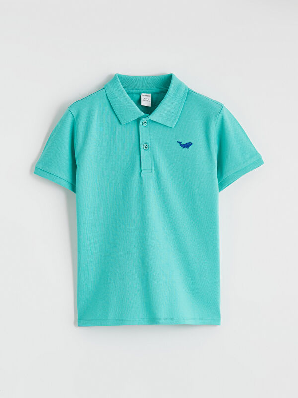 LC WAIKIKI Polo Yaka Nakışlı Erkek Çocuk Tişört