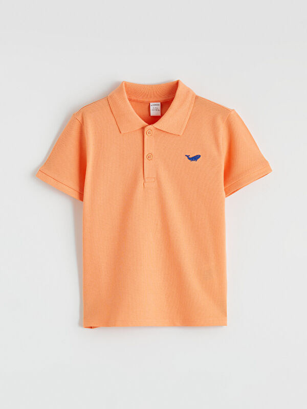 LC WAIKIKI Polo Collar Embroidered Boys' T-Shirt