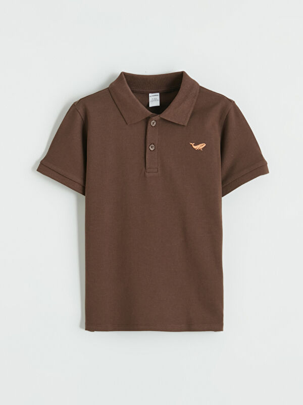 LC WAIKIKI Polo Yaka Nakışlı Erkek Çocuk Tişört