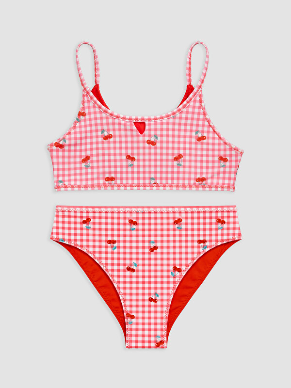 LCW Kids Çift Taraflı Desenli Kız Çocuk Bikini