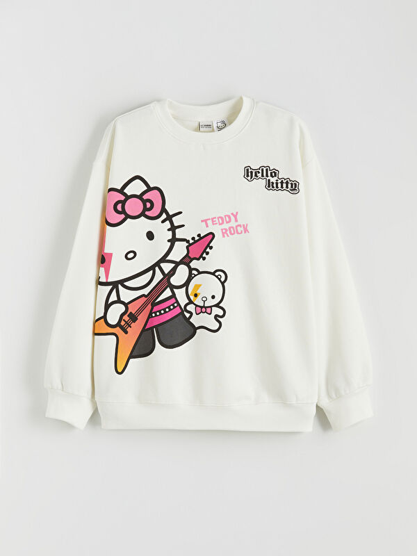 LCW Kids Hello Kitty Printed Girls' Cozy Sweatshirt
