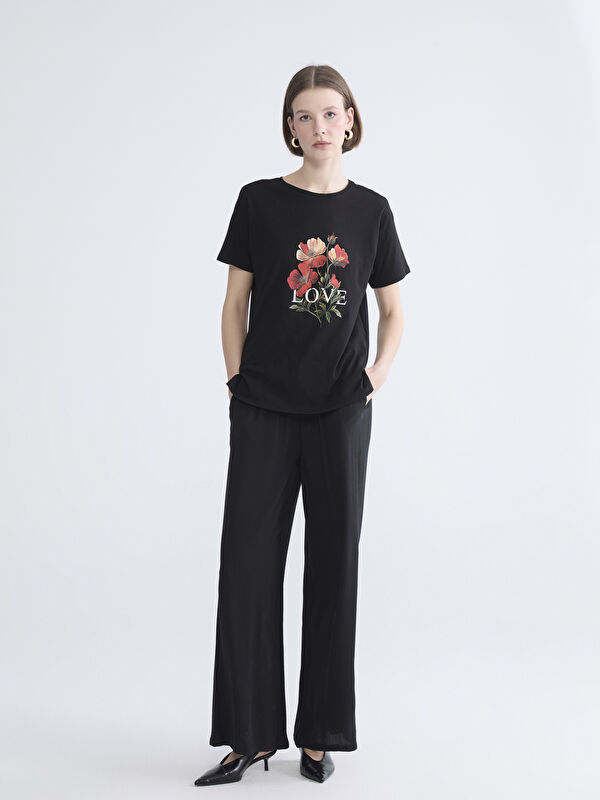 LCWAIKIKI Classic Elastic Waist Wide Leg Women's Trousers