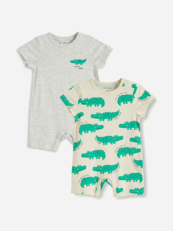 LCW baby Printed Baby Boys' Jumpsuit 2 Pack