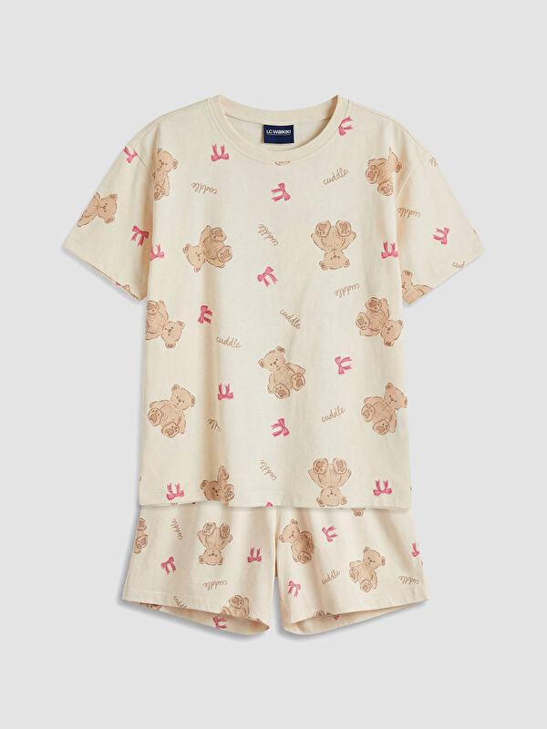 LCW Kids Girl PINK Shortie Pyjama Set