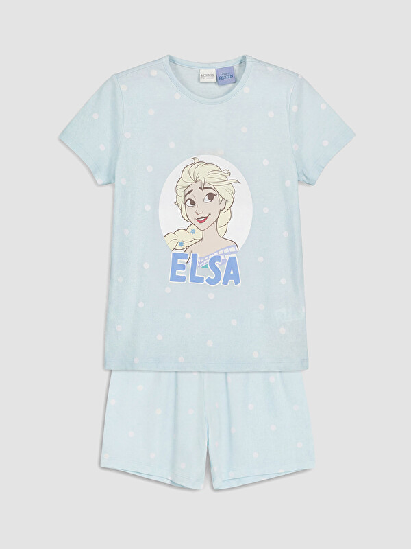 LCW Kids Girl Blue Shortie Pyjama Set