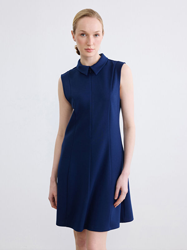 LCW EVERYDAY Collared Neck Mini Dress