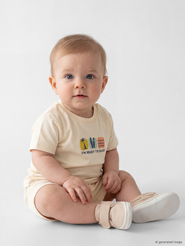 LCW baby Printed Baby Boys' Shorts Set