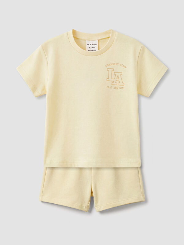 LCW baby Baskılı Erkek Bebek Şortlu Takım