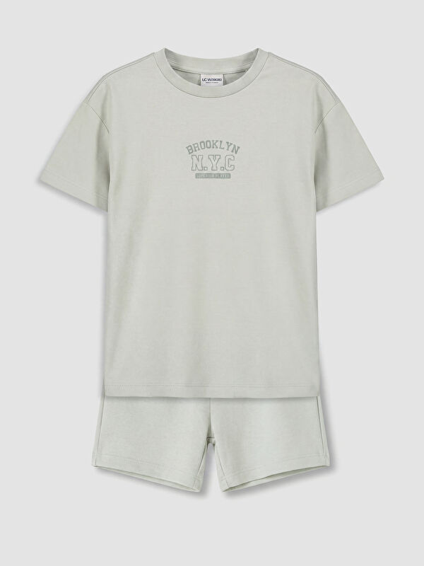 LCW baby Baskılı Erkek Bebek Şortlu Takım