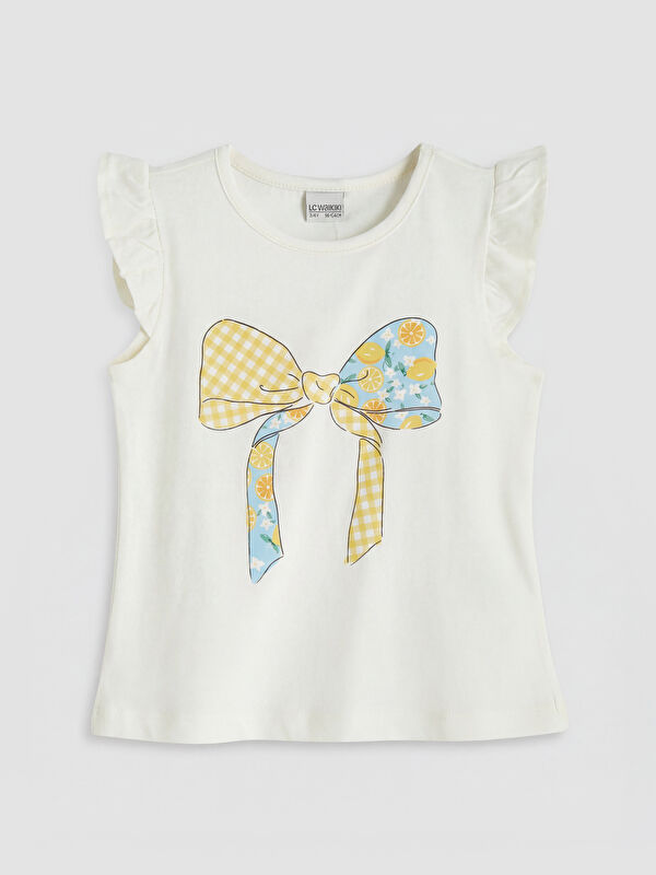 LCW Kids Crew Neck Printed Girls' Tank Top