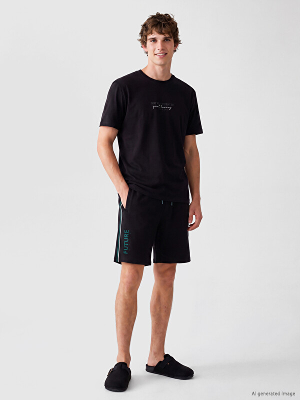 LC WAIKIKI Pantaloni scurți imprimați Regular Fit pentru bărbați
