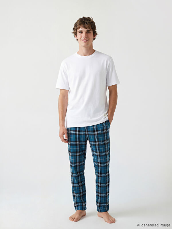 LC WAIKIKI Standart Kalıp Ekose Erkek Pijama Alt