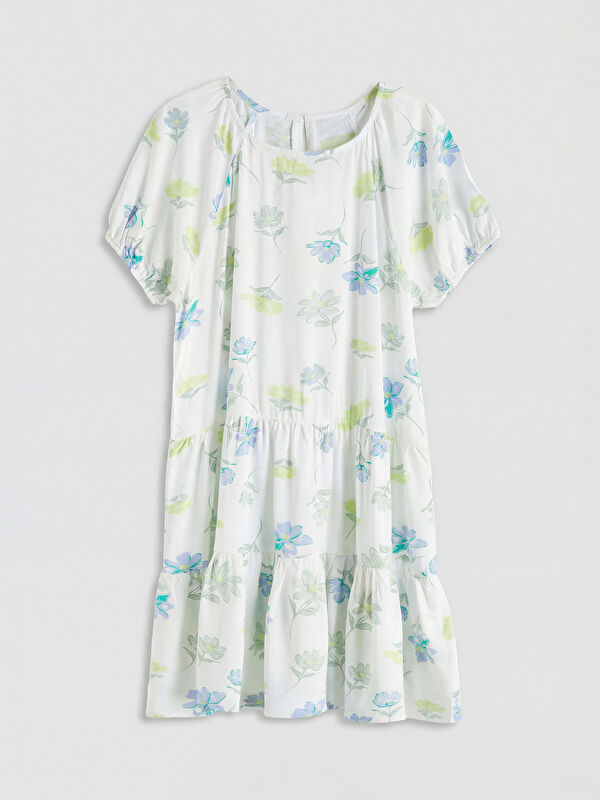 LCW Kids Crew Neck Floral Girls' Dress