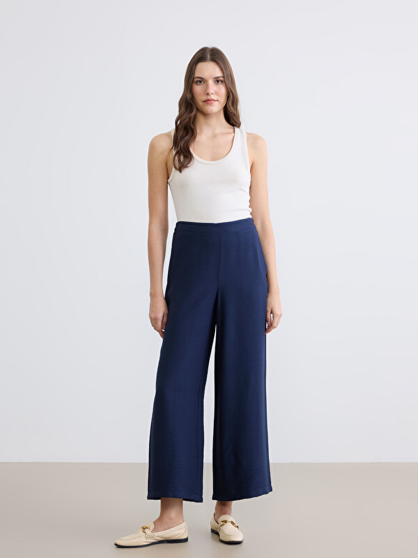 LCWAIKIKI Classic Elastic Waist Wide Leg Women's Trousers