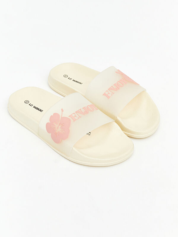 LCW STEPS Floral Printed Girls' Sliders