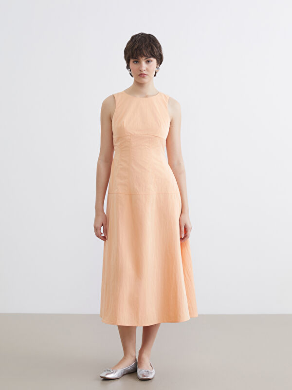 XSIDE Kleid mit Rundhalsausschnitt und Schärpe in A-Linie