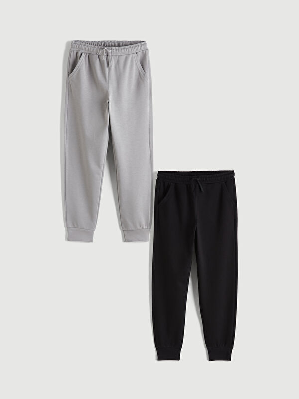 LCW Kids Beli Lastikli Erkek Çocuk Jogger Eşofman Altı 2'li