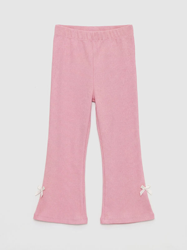 LCW Kids Elastic Waist Flared Leg Girls' Leggings