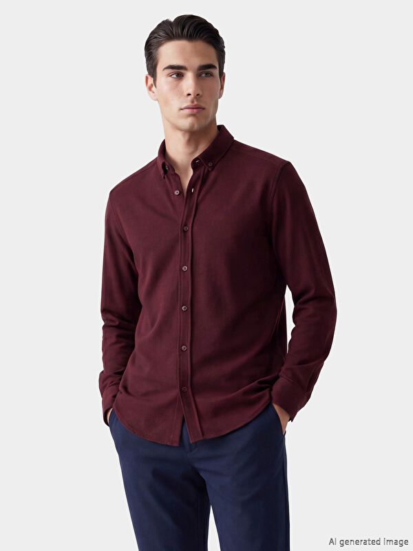 LCW Vision Regular Fit Armürlü Erkek Gömlek