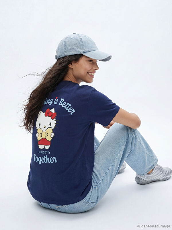 XSIDE تيشيرت مطبوع Hello Kitty للسيدات