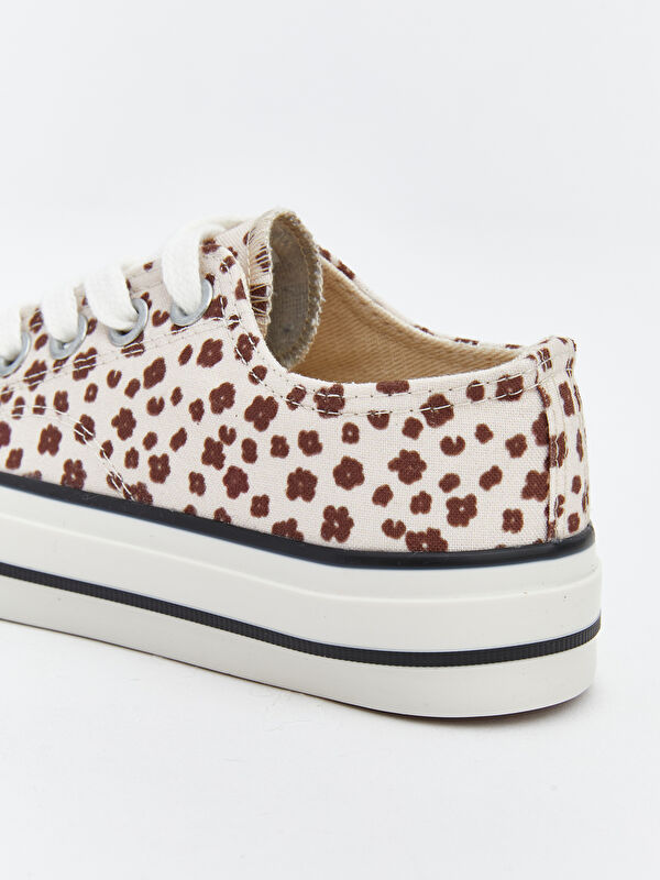 Çiçekli Kız Çocuk Spor Ayakkabı - Görsel 6