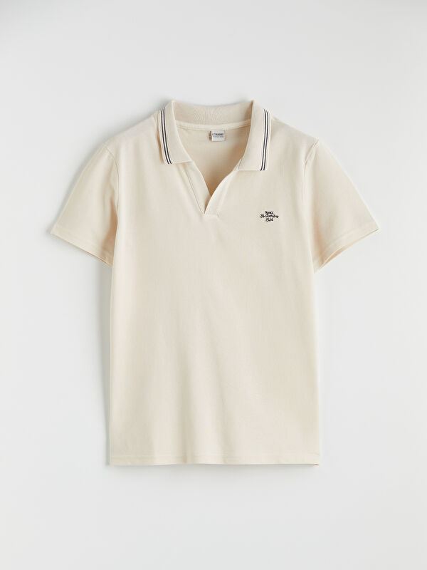 LCW Kids Polo Yaka Nakışlı Erkek Çocuk Pike Tişört