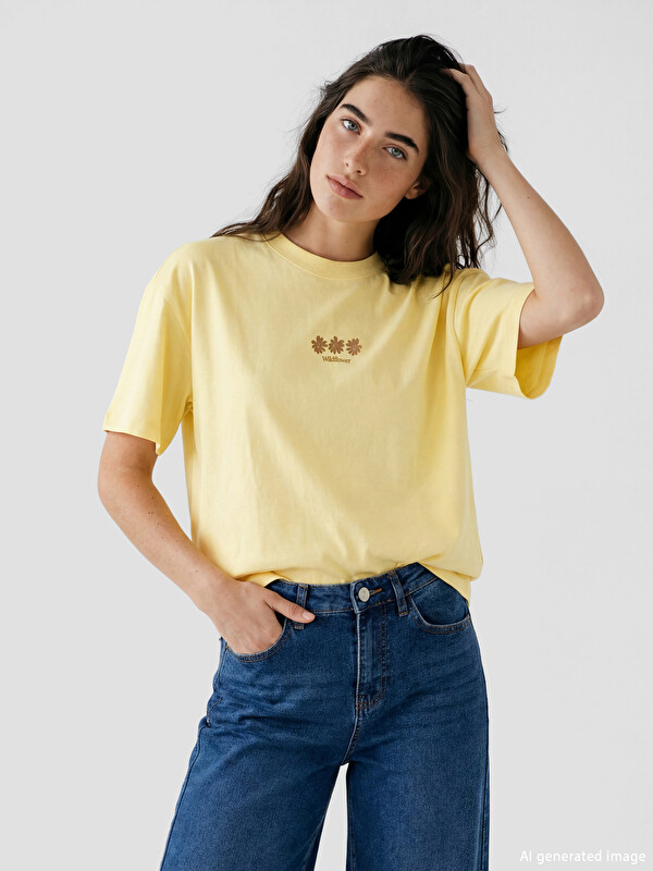 LCW Modest Crew Neck Printed Women's T-Shirt
