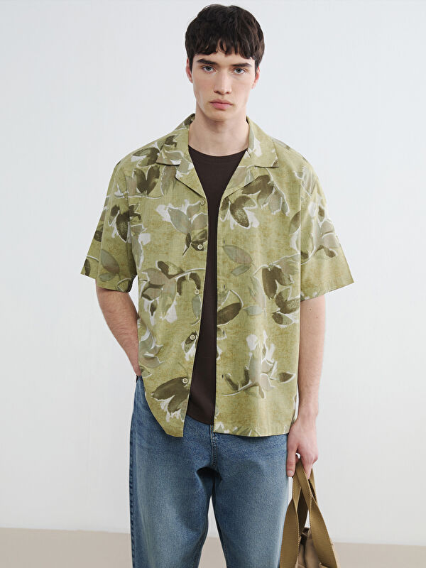 XSIDE Regular Fit Patterned Poplin Men's Shirt