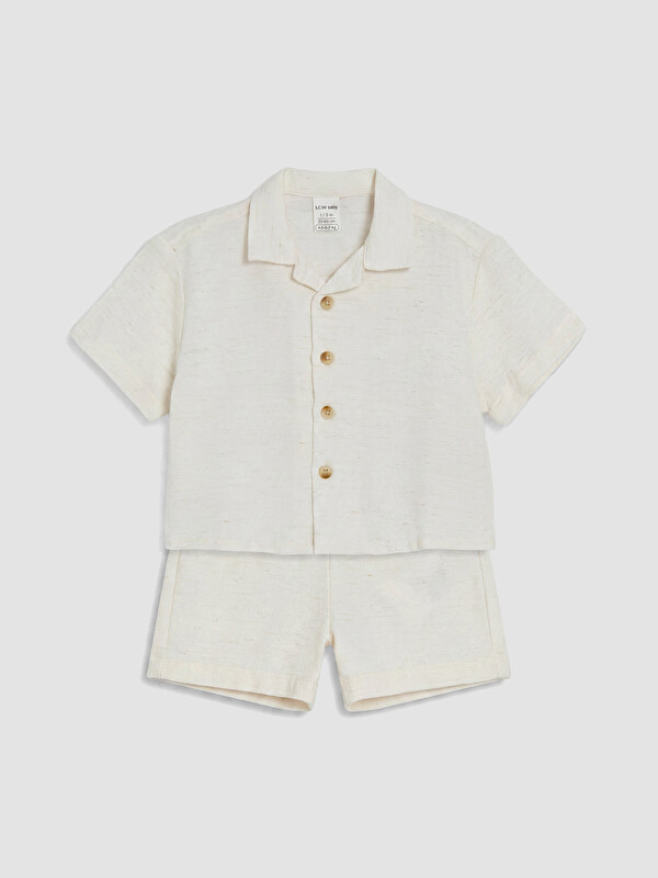 LCW baby Linen-Look Baby Boys' Shorts Set