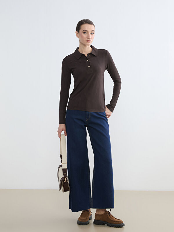 LCW Modest Wideleg Kadın Jean Pantolon	