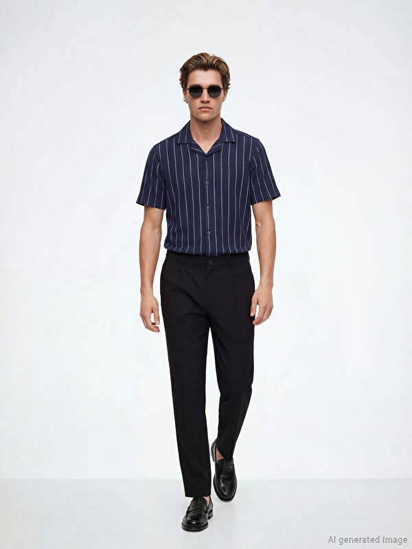 SOUTHBLUE Regular Fit Viskon Erkek Pileli Pantolon