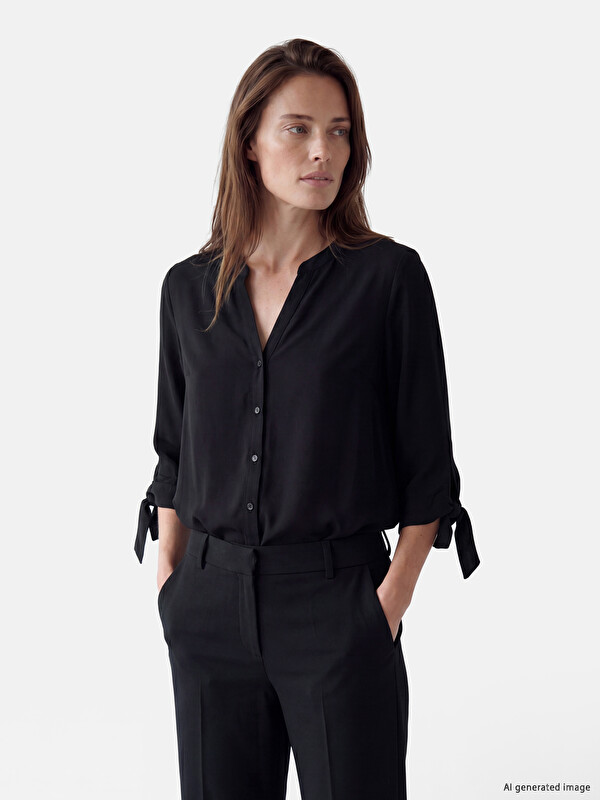 LCW Grace Notch Neck Women's Shirt