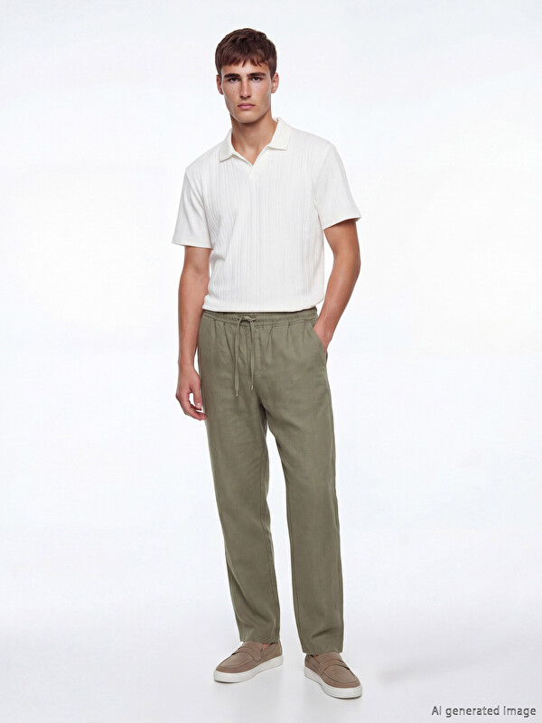 LCW Vision Regular Fit Linen-Look Men's Trousers