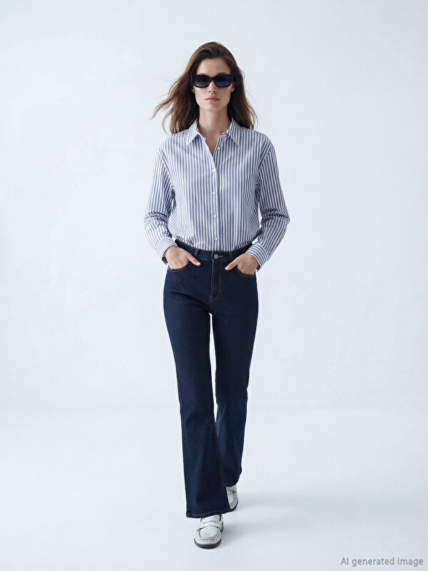 LCW Modest Flare Kadın Jean Pantolon