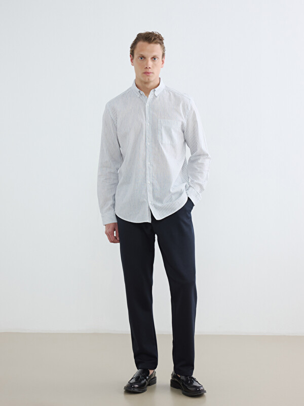 LCW Vision Slim Fit Pleated Men's Trousers