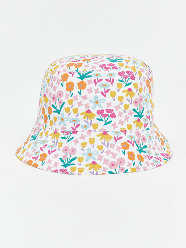 LCW ACCESSORIES Çiçek Desenli Kız Bebek Bucket Şapka