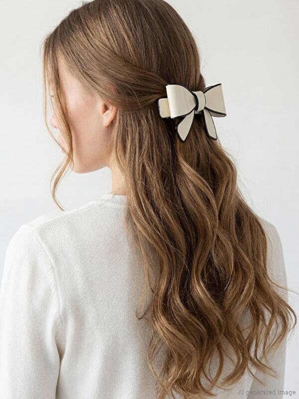 LCW JOY Bow-Print Hair Clip for Women