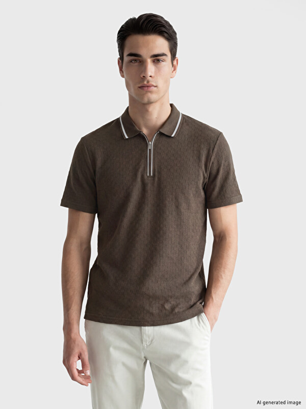 LCWAIKIKI Classic Polo Yaka Dokulu Erkek Tişört