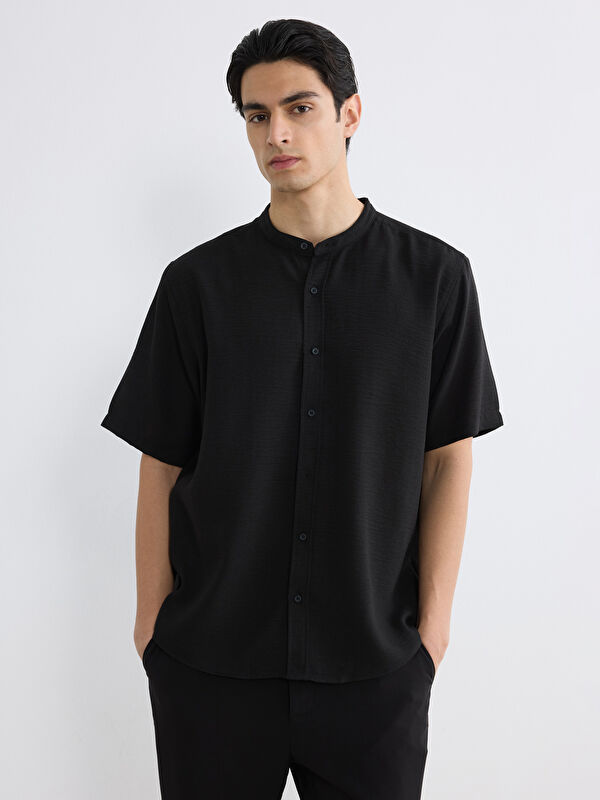 LCW Vision Regular Fit Grandad Collar Men's Shirt
