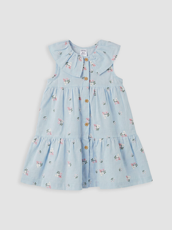 LCW baby فستان أزرق بنت صغيرة